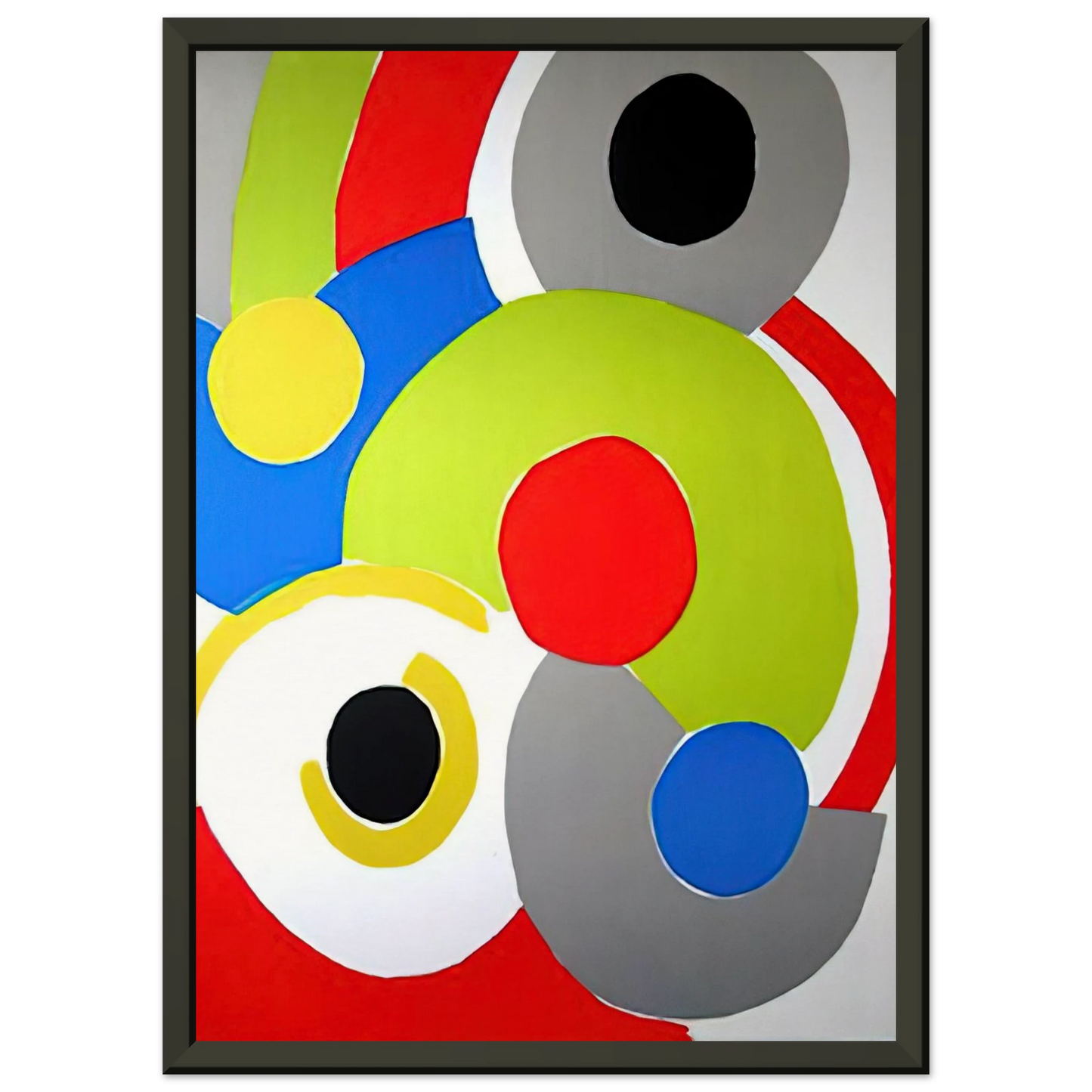 Sonia Delaunay  COMPOSITION 1 Framed Art Print  - Aluminum Frame - 40x50 cm / 16x20 inches