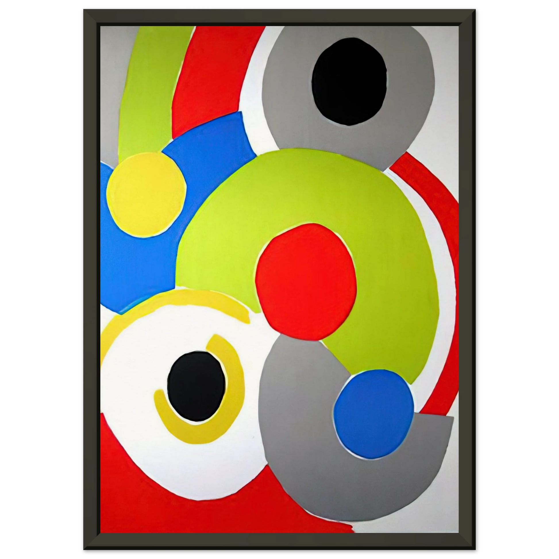 Sonia Delaunay  COMPOSITION 1 Framed Art Print  - Aluminum Frame - 40x50 cm / 16x20 inches