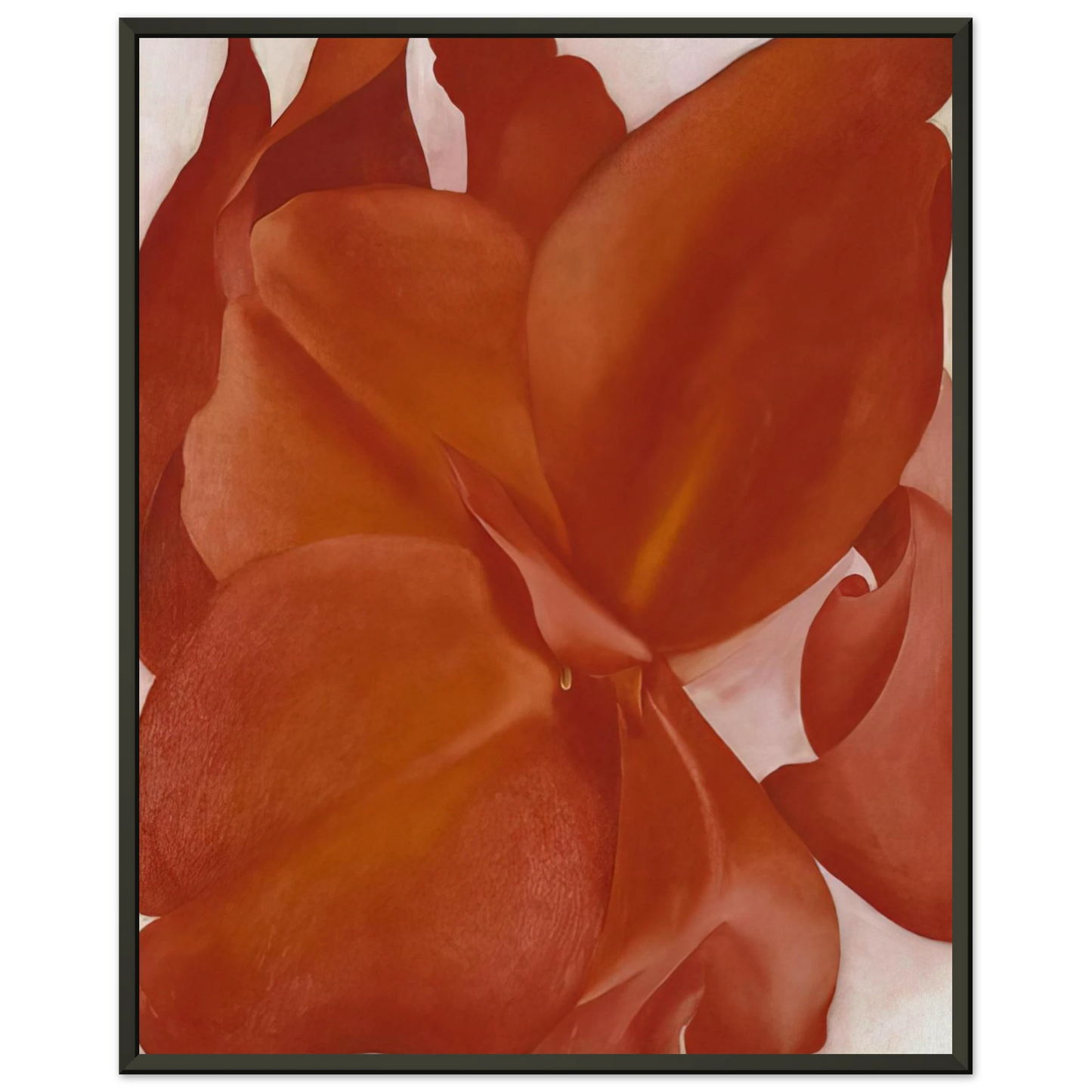 Georgia OKeeffe  Red Cannas Framed Art Print  - Aluminum Frame - 40x50 cm / 16x20 inches