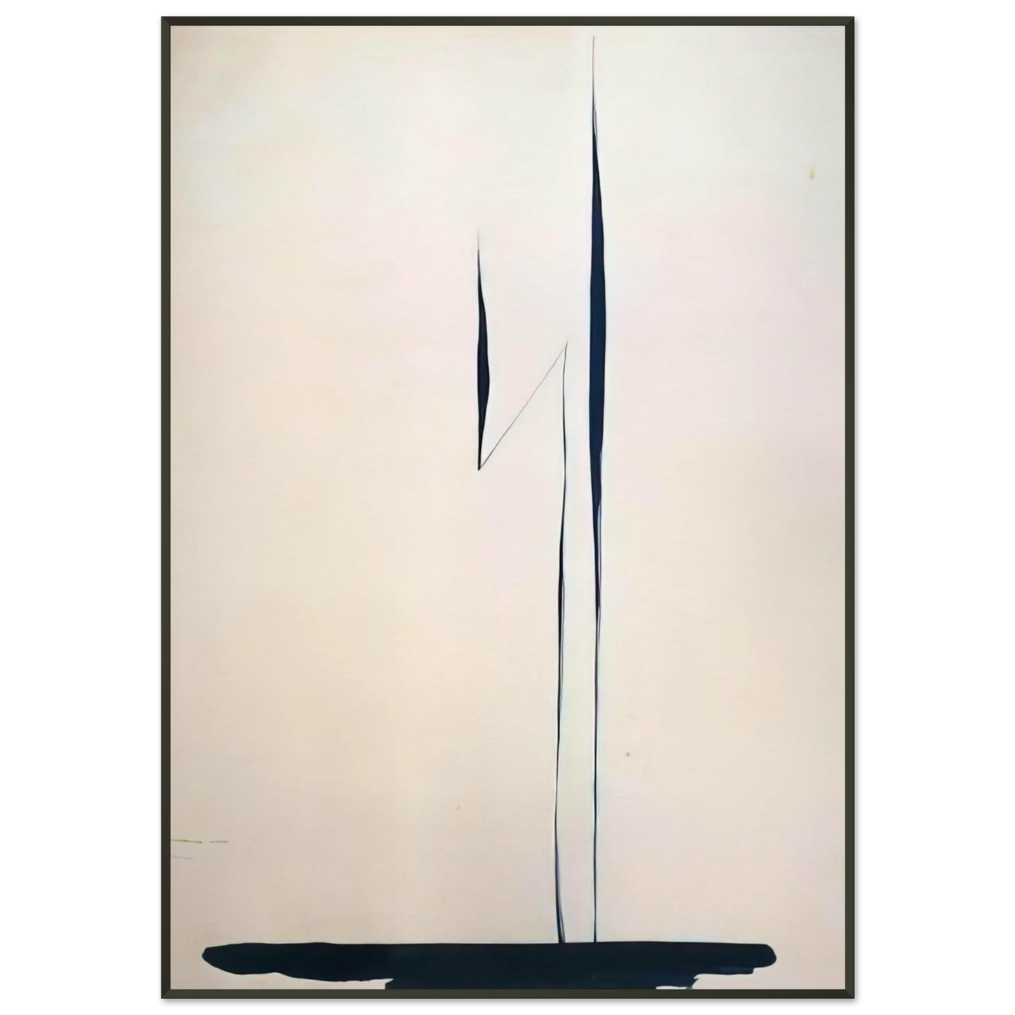 Georgia OKeeffe  Black Lines 1 Framed Art Print  - Aluminum Frame - 21x29.7 cm / 8x12"