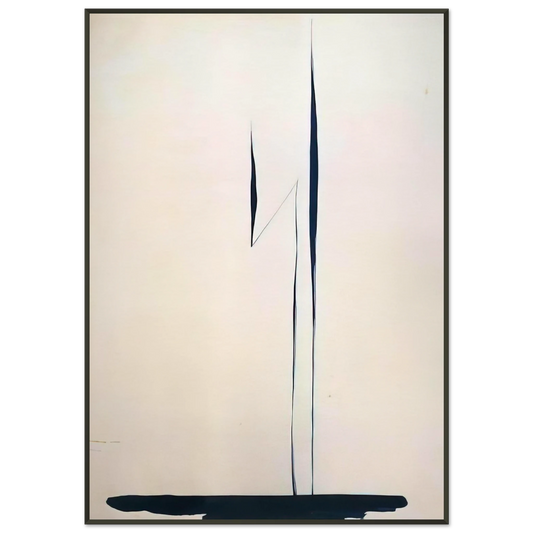 Georgia OKeeffe  Black Lines 1 Framed Art Print  - Aluminum Frame - 21x29.7 cm / 8x12"