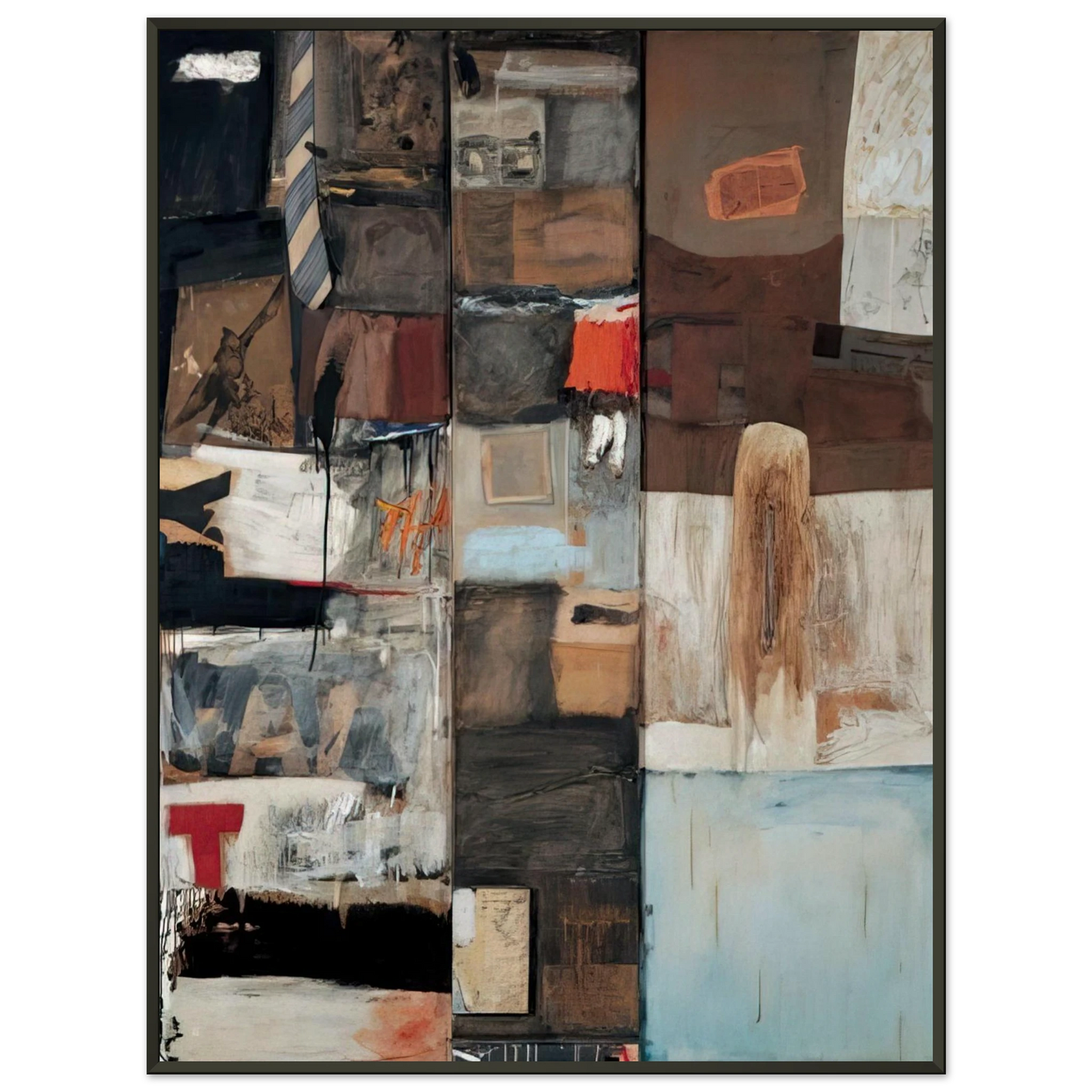 Robert Rauschenberg  SUMMERSTORM 1959 Framed Art Print  - Aluminum Frame - 40x50 cm / 16x20 inches