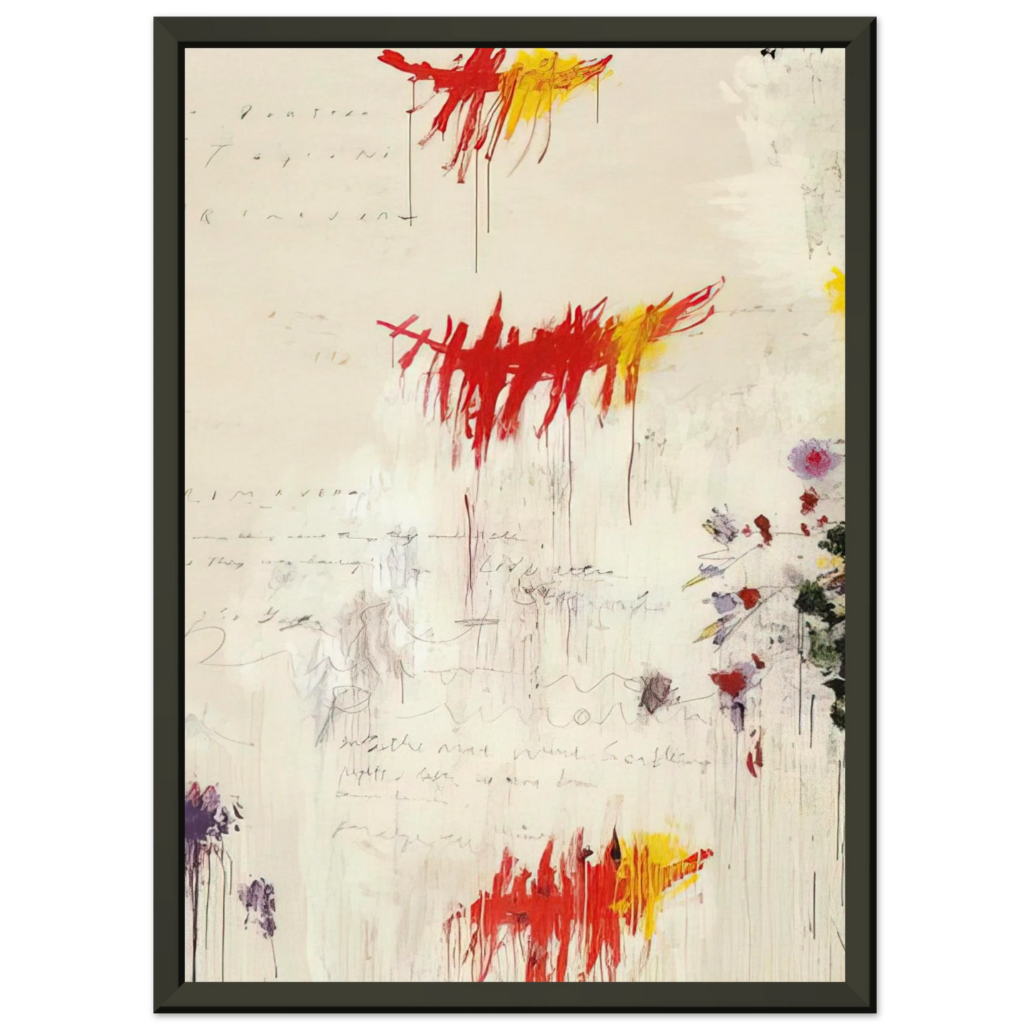 Cy Twombly  Quattro stagioni I Primavera Framed Art Print  - Aluminum Frame - 60x80 cm / 24x32 inches
