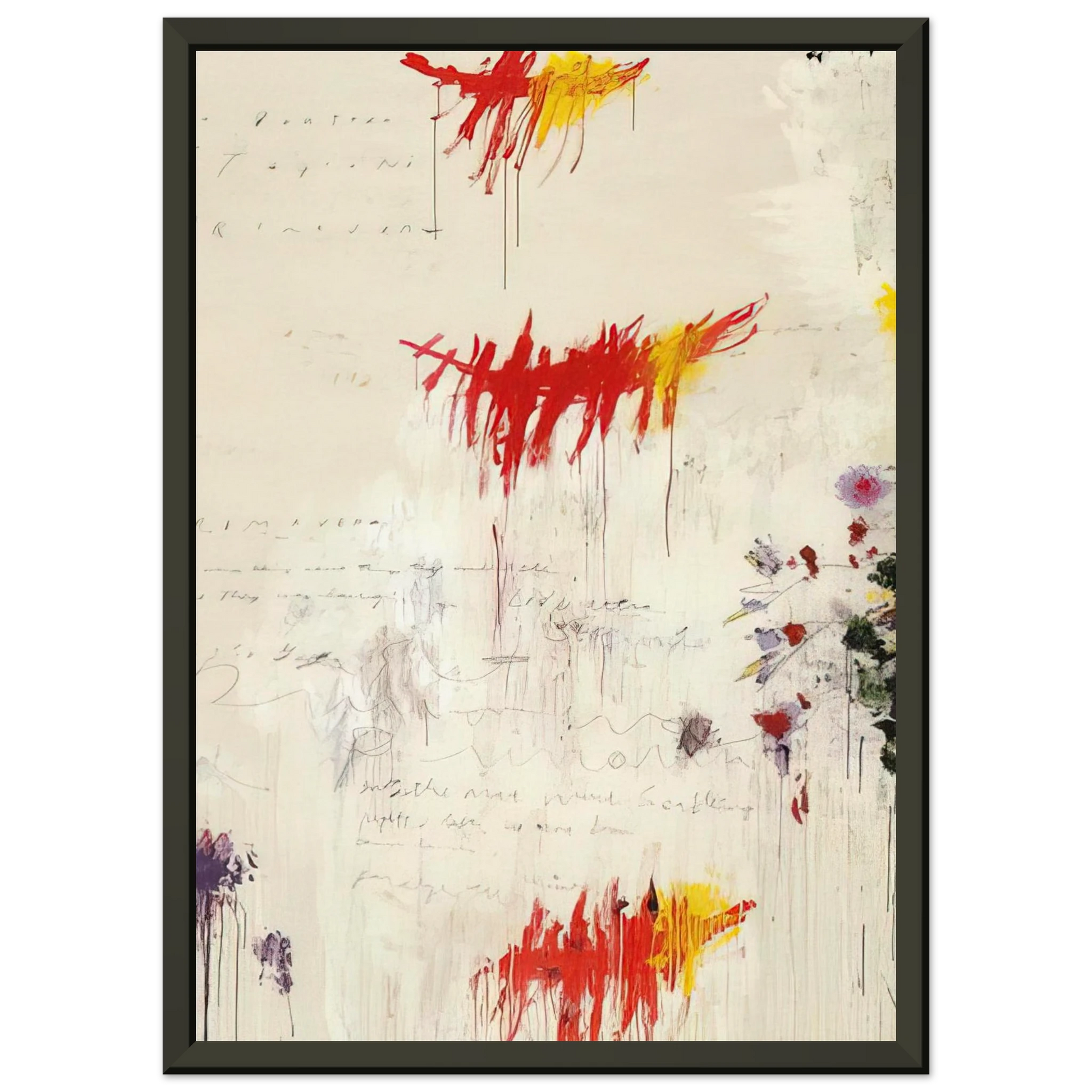 Cy Twombly  Quattro stagioni I Primavera Framed Art Print  - Aluminum Frame - 60x80 cm / 24x32 inches