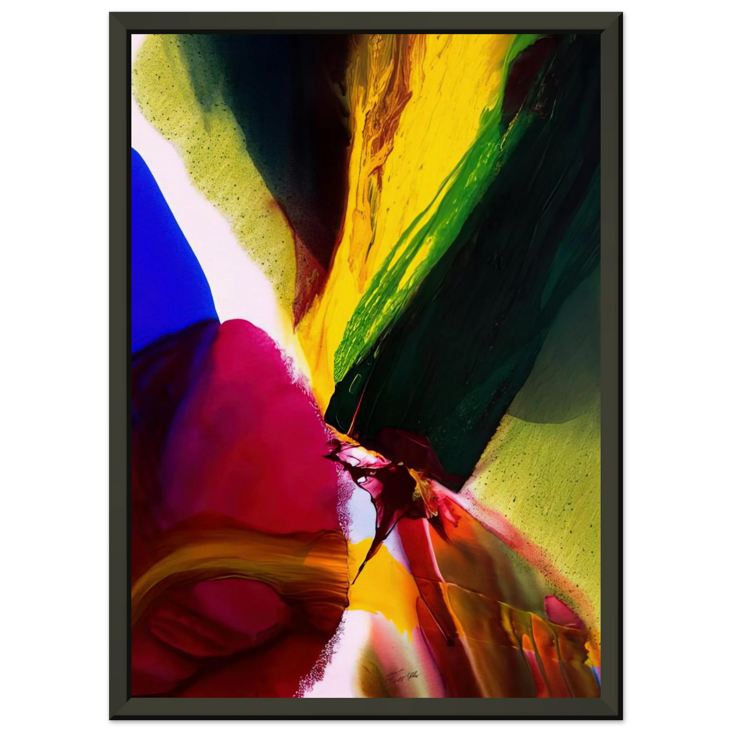 Paul Jenkins  Phenomena Phoenix Equinox  2006 Framed Art Print  - Aluminum Frame - 70x100 cm / 28x40 inches