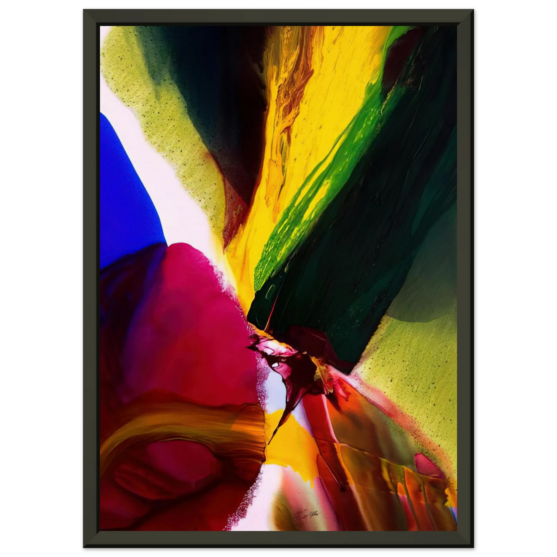 Paul Jenkins  Phenomena Phoenix Equinox  2006 Framed Art Print  - Aluminum Frame - 70x100 cm / 28x40 inches