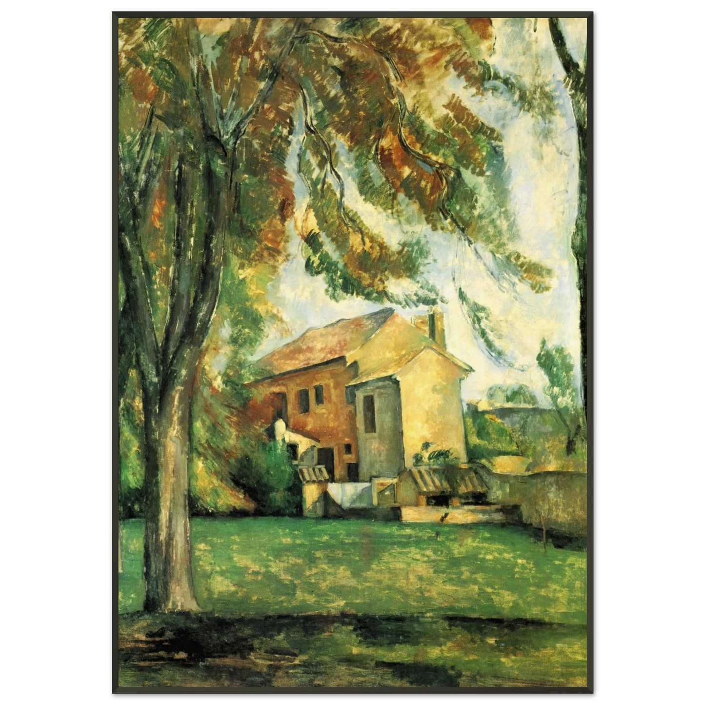 Paul Cezanne  The pond of the Jas de Bouffan Framed Art Print  - Aluminum Frame - 21x29.7 cm / 8x12"