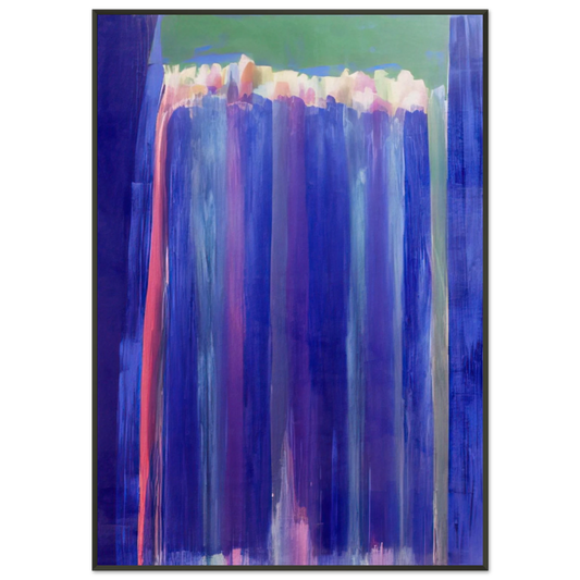 Ronnie Landfield  Marine Mystery  1972 Framed Art Print  - Aluminum Frame - 21x29.7 cm / 8x12"