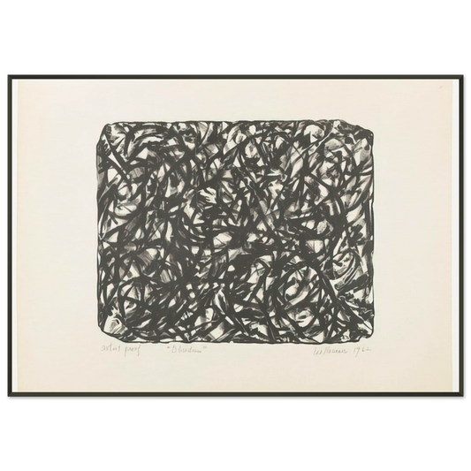 Lee Krasner  Obsidian Framed Art Print  - Aluminum Frame - 21x29.7 cm / 8x12"