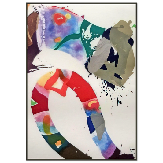 Sam Francis  Untitled  SFE 092  Framed Art Print  - Aluminum Frame - 21x29.7 cm / 8x12"