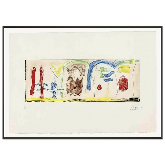Helen Frankenthaler  Bridges  1996 Framed Art Print  - Aluminum Frame - 21x29.7 cm / 8x12"