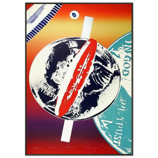 James Rosenquist  Spinning Faces in Space Framed Art Print  - Aluminum Frame - 21x29.7 cm / 8x12"