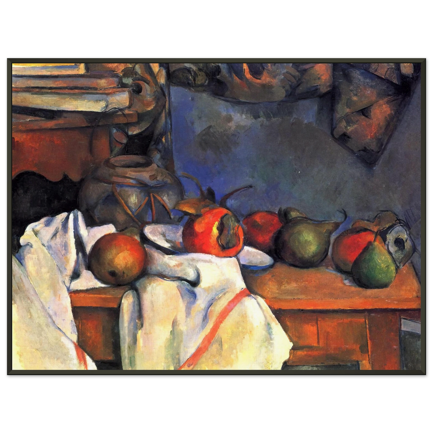 Paul Cezanne  Still Life with Pomegranate and Pears Framed Art Print  - Aluminum Frame - 60x80 cm / 24x32 inches