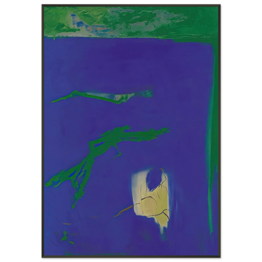Esteban Vicente  AZUL 1994 Framed Art Print  - Aluminum Frame - 21x29.7 cm / 8x12"