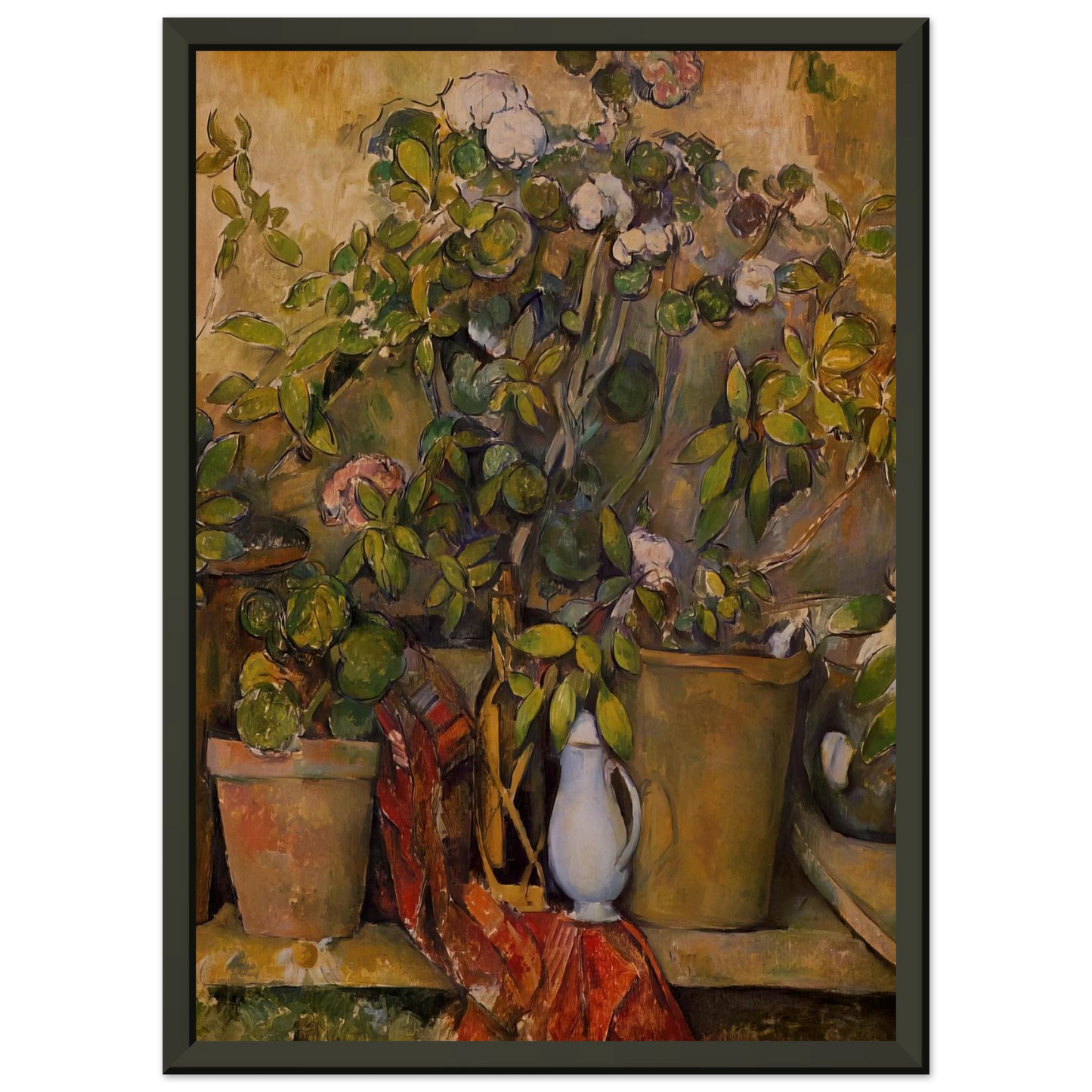 Paul Cezanne  Potted Plants Framed Art Print  - Aluminum Frame - 40x50 cm / 16x20 inches