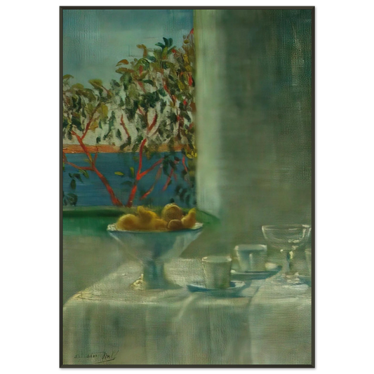 Salvador Dali  STILL LIFE BY A WINDOW Framed Art Print  - Aluminum Frame - 21x29.7 cm / 8x12"