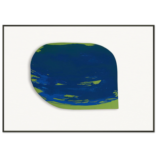 Blinky Palermo  Blau auf Grun  1965 Framed Art Print  - Aluminum Frame - 21x29.7 cm / 8x12"