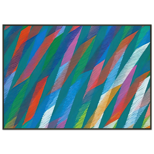 Piero Dorazio  Irish  1998 Framed Art Print  - Aluminum Frame - 21x29.7 cm / 8x12"