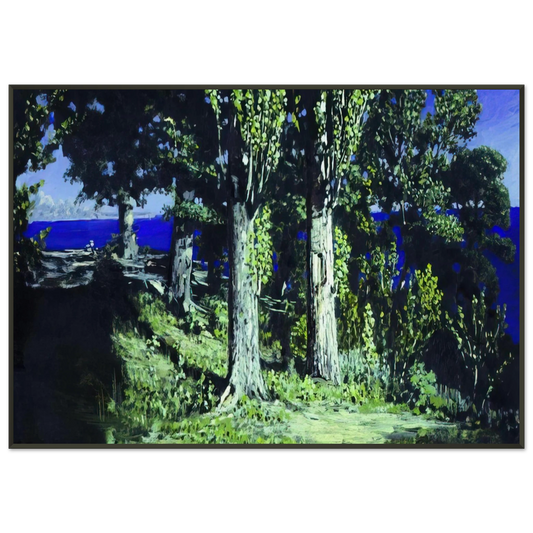 Arkhyp Kuindzhi  Cypresses on a Seashore The Crimea Framed Art Print  - Aluminum Frame - 21x29.7 cm / 8x12"