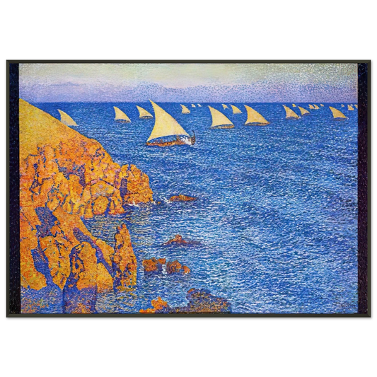 Theo van Rysselberghe  THE REGATA 1892 Framed Art Print  - Aluminum Frame - 21x29.7 cm / 8x12"