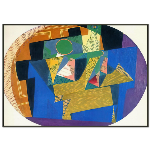 Juan Gris  FRUIT BOWL WITH BOTTLE Framed Art Print  - Aluminum Frame - 21x29.7 cm / 8x12"