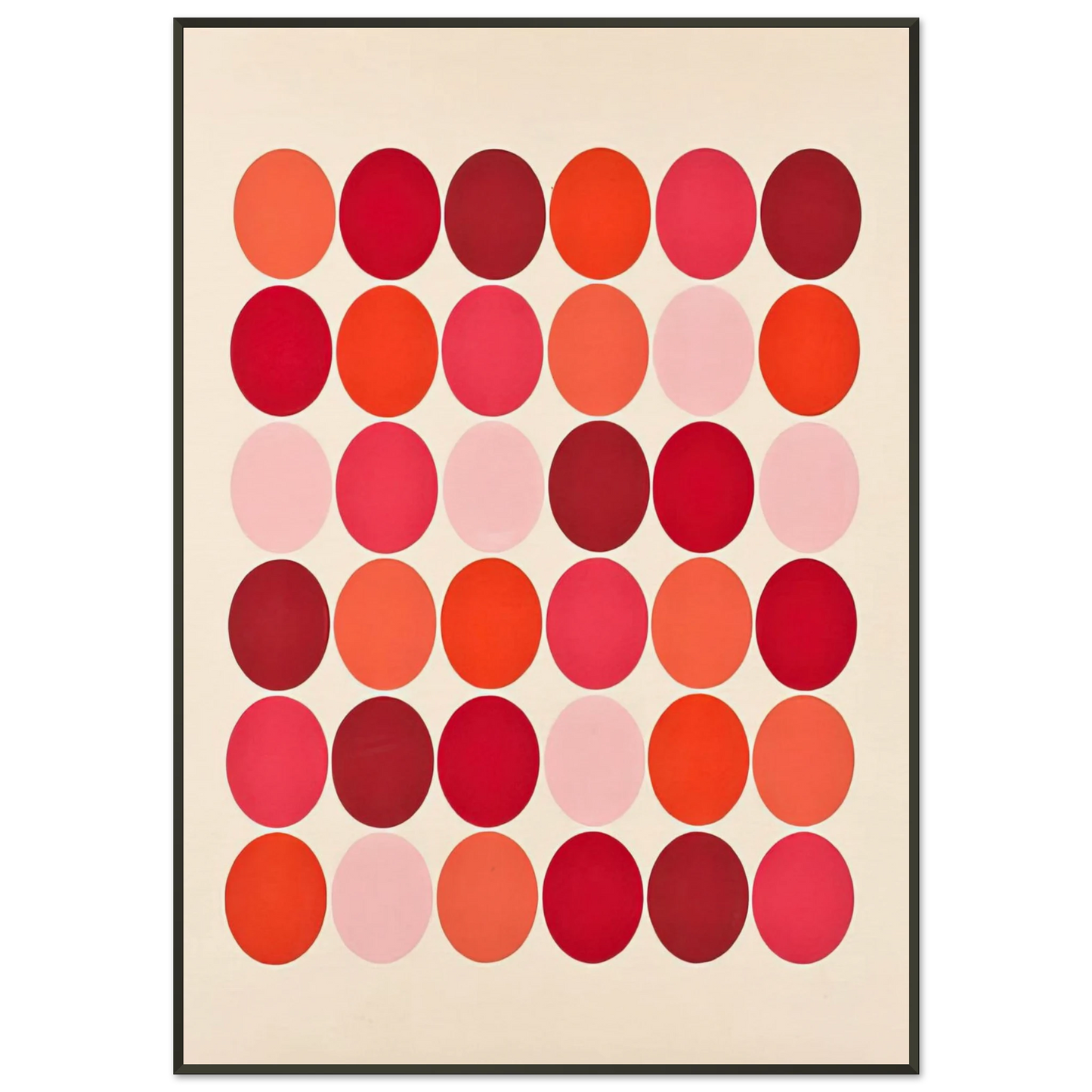 Thomas Downing  Red  1966 Framed Art Print  - Aluminum Frame - 21x29.7 cm / 8x12"