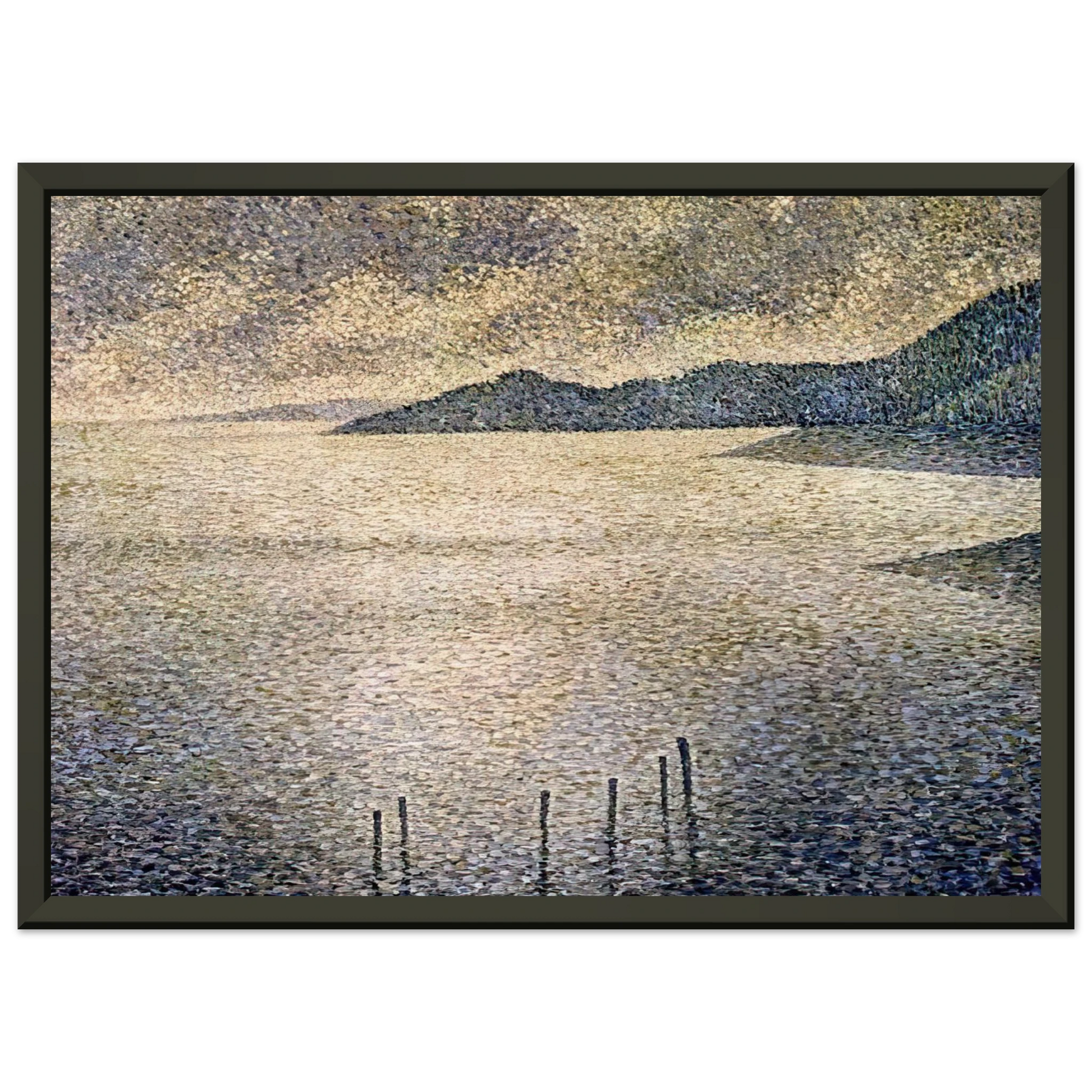 Theo van Rysselberghe  CHANNEL COAST 1892 Framed Art Print  - Aluminum Frame - 60x80 cm / 24x32 inches