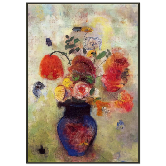 Odilon Redon  BOUQUET OF FLOWERS 3 Framed Art Print  - Aluminum Frame - 21x29.7 cm / 8x12"