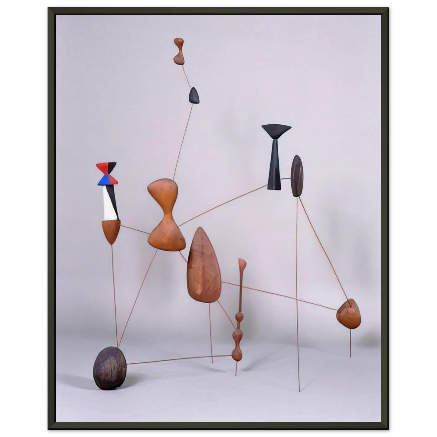 Alexander Calder  VERTICAL CONSTELLATION WITH BOMB 1943 Framed Art Print  - Aluminum Frame - 40x50 cm / 16x20 inches