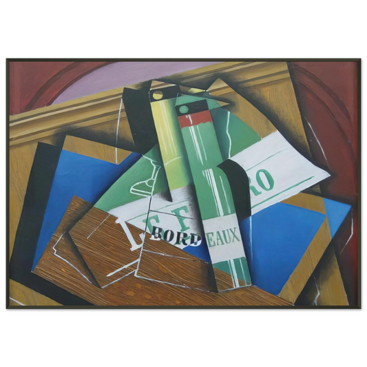 Juan Gris  THE BORDEAUX BOTTLE 1915 Framed Art Print  - Aluminum Frame - 21x29.7 cm / 8x12"