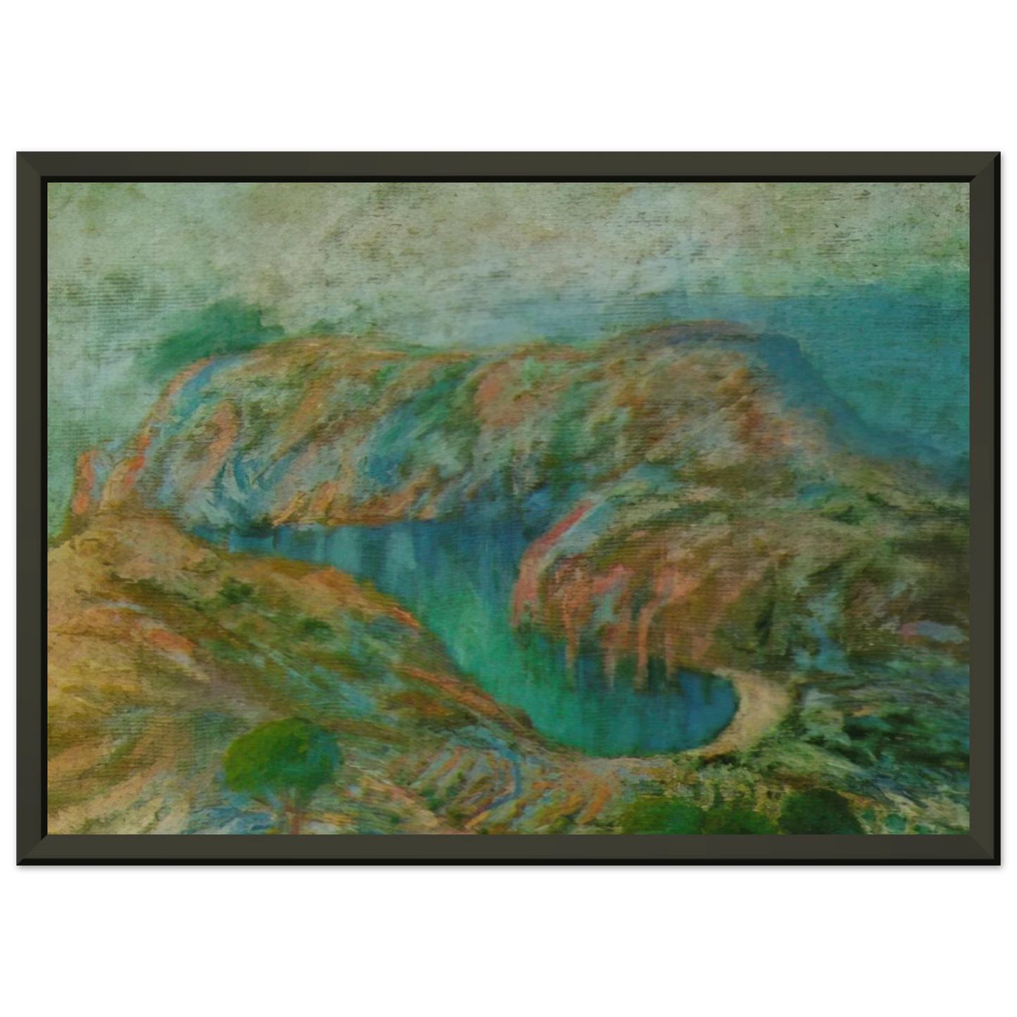 Salvador Dali  CALANQUE JONCULS CADAQUES Framed Art Print  - Aluminum Frame - 60x80 cm / 24x32 inches