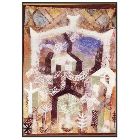 Paul Klee  SUMMER HOUSES 1919 Framed Art Print  - Aluminum Frame - 21x29.7 cm / 8x12"