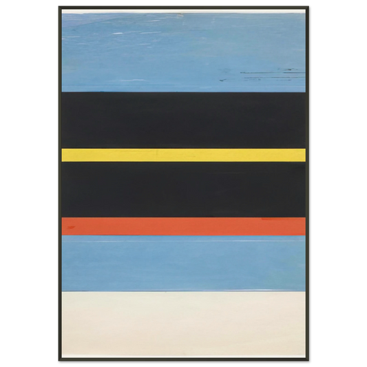Ellsworth Kelly  Boats in Sanary Harbor Framed Art Print  - Aluminum Frame - 21x29.7 cm / 8x12"
