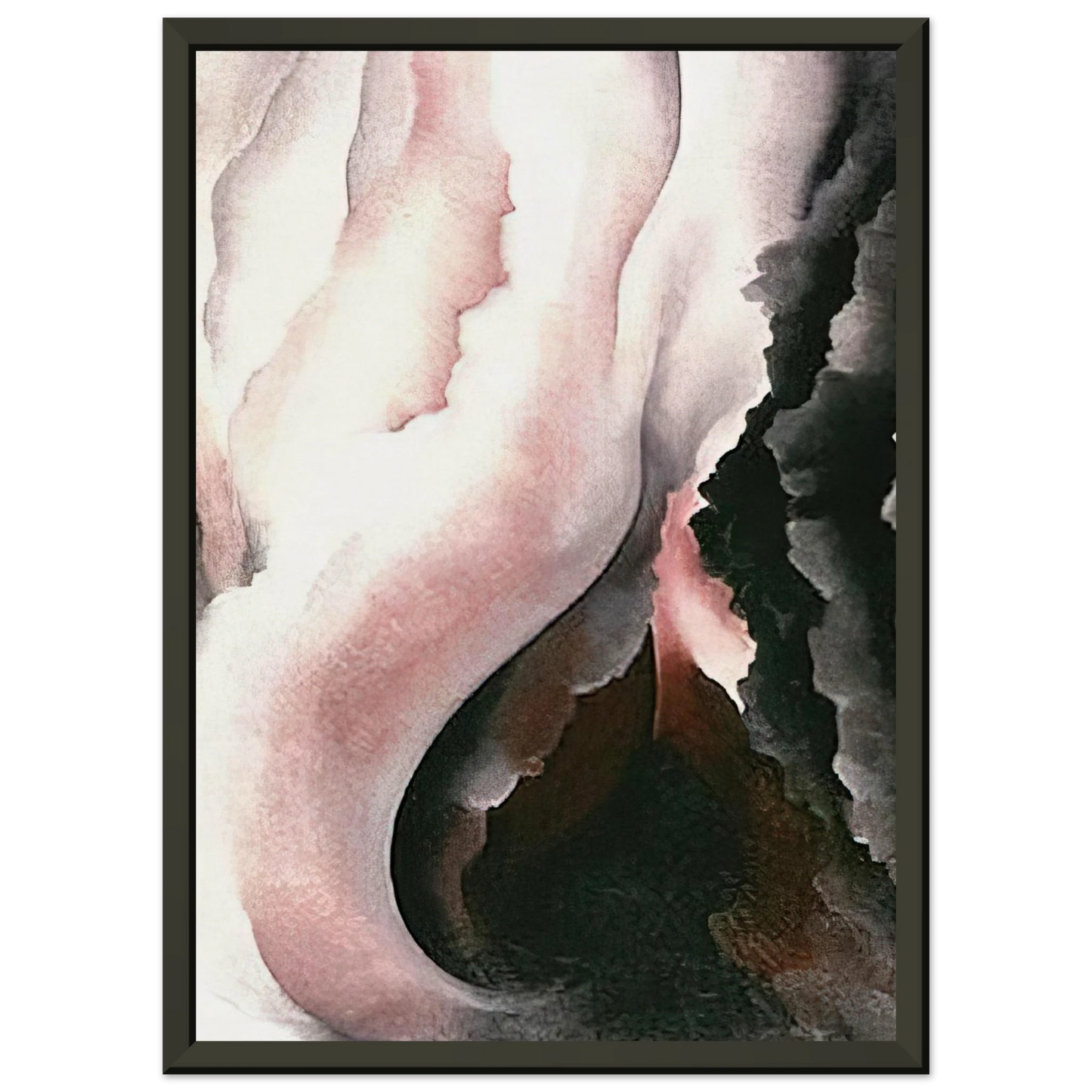 Georgia OKeeffe  Dark Iris 2 Framed Art Print  - Aluminum Frame - 70x100 cm / 28x40 inches