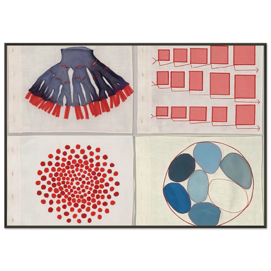 Louise Bourgeois  UNTITLED 9 Framed Art Print  - Aluminum Frame - 21x29.7 cm / 8x12"