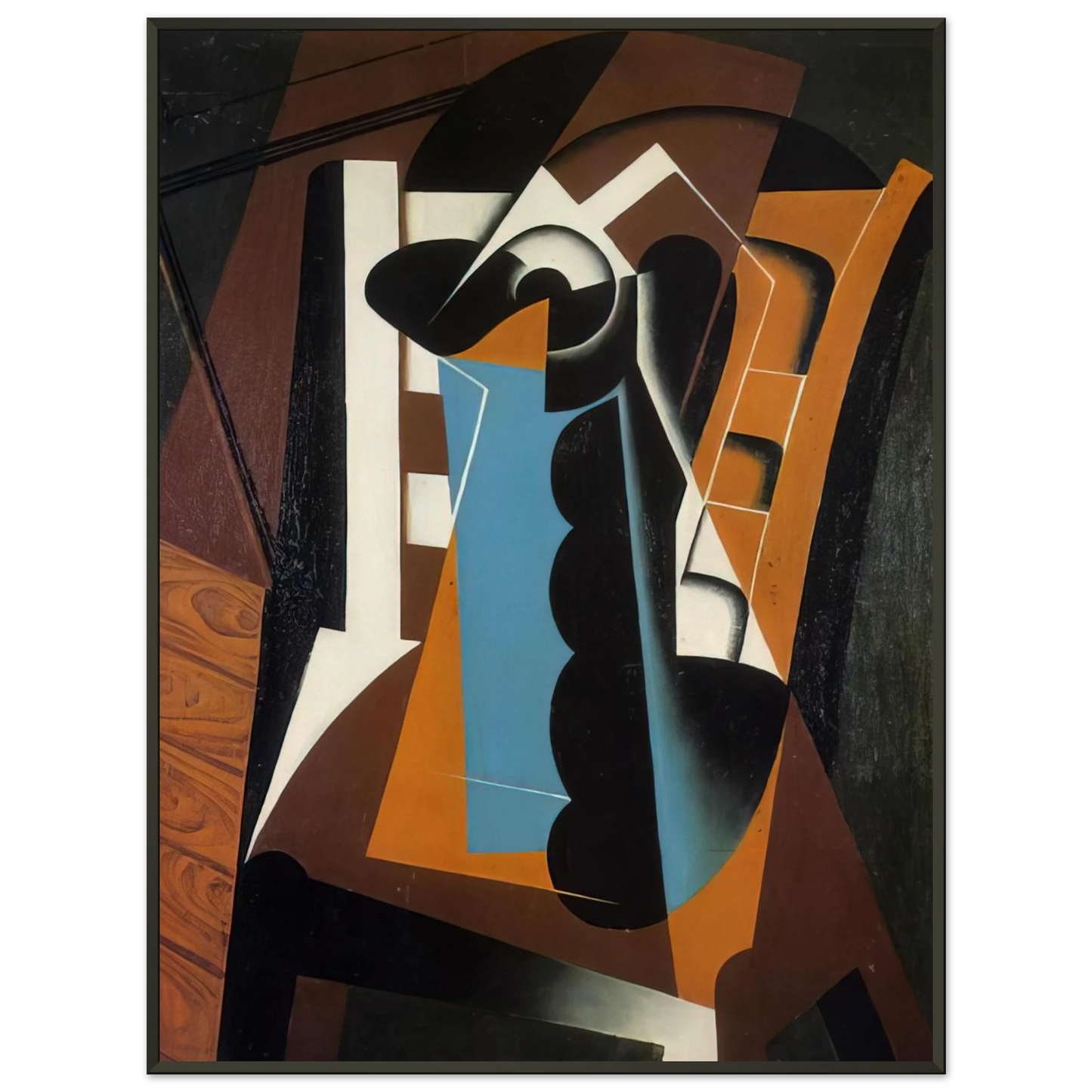 Juan Gris  STILL LIFE ON A CHAIR 1917 Framed Art Print  - Aluminum Frame - 70x100 cm / 28x40 inches