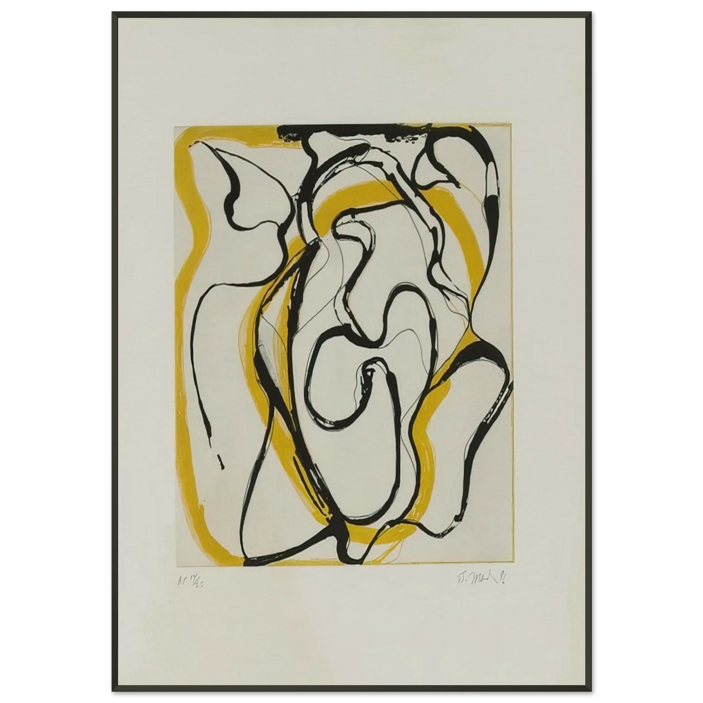 Brice Marden  Untitled  Abstract Expressionism Framed Art Print  - Aluminum Frame - 21x29.7 cm / 8x12"