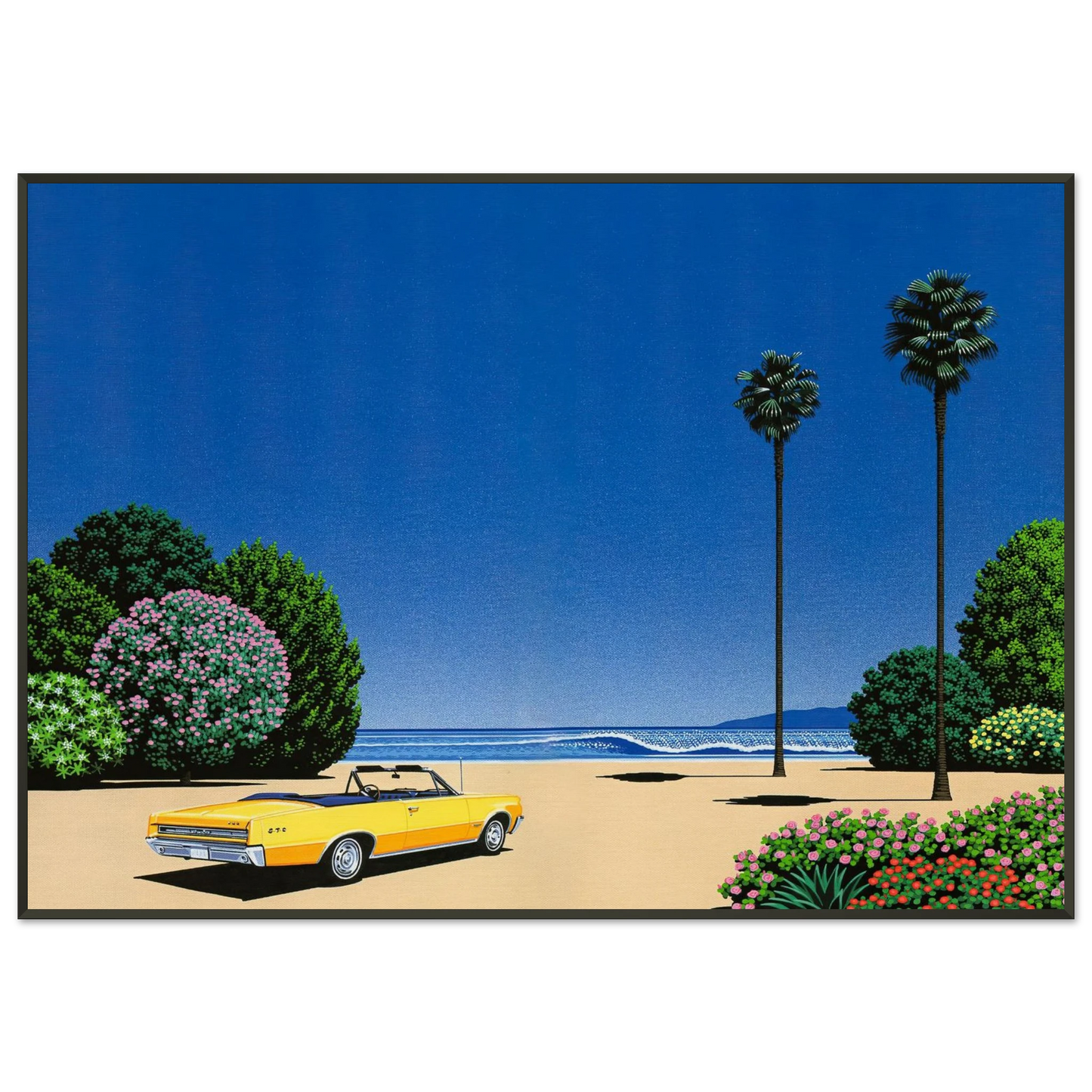 Hiroshi Nagai  Sweet Breeze Alt Coastline at Lovers Point Framed Art Print  - Aluminum Frame - 21x29.7 cm / 8x12"