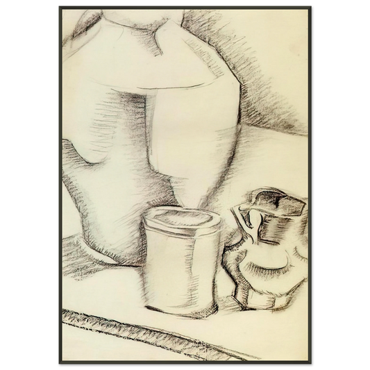 Juan Gris  STILL LIFE WITH GOBLET Framed Art Print  - Aluminum Frame - 21x29.7 cm / 8x12"