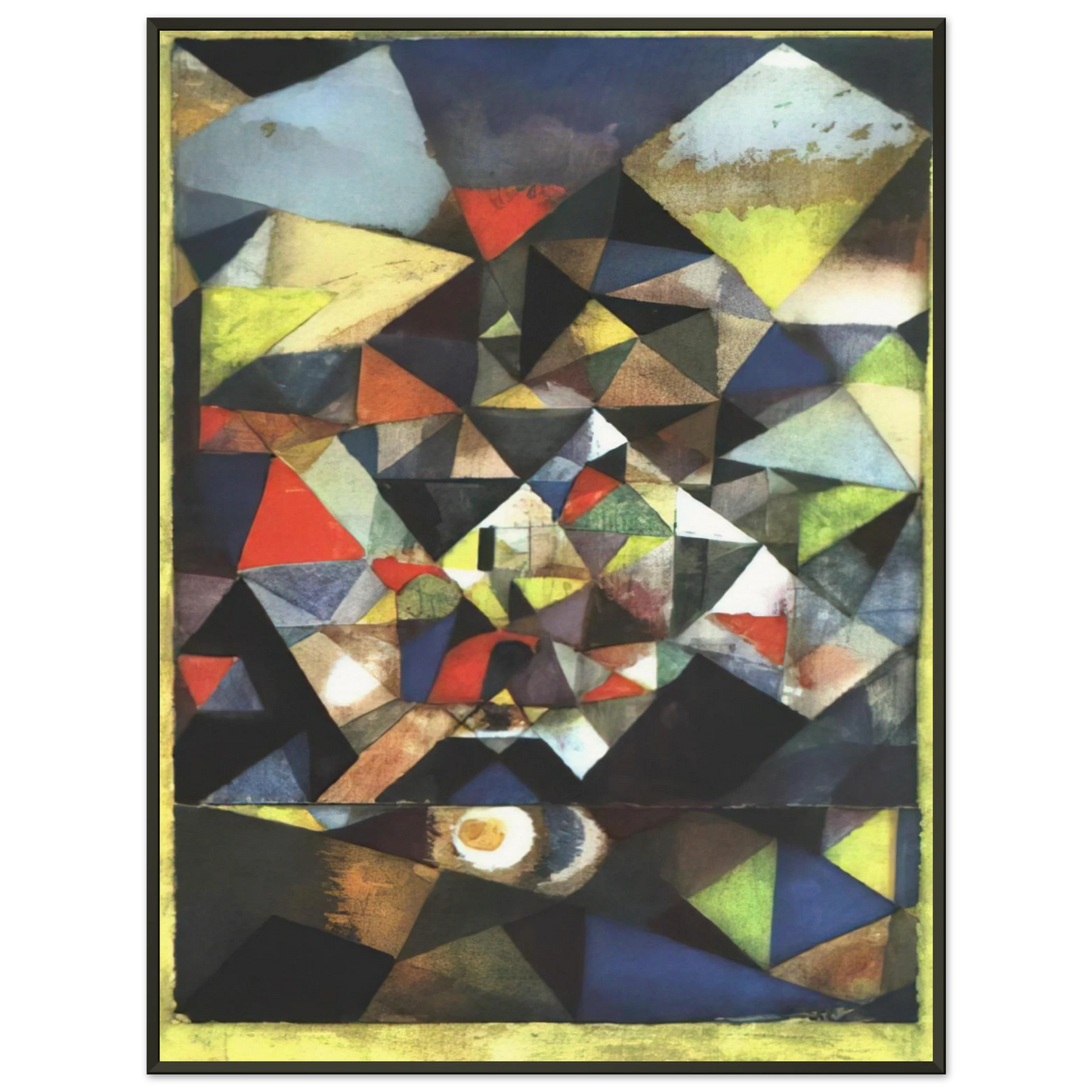 Paul Klee  WITH THE EGG 1917 Framed Art Print  - Aluminum Frame - 70x100 cm / 28x40 inches