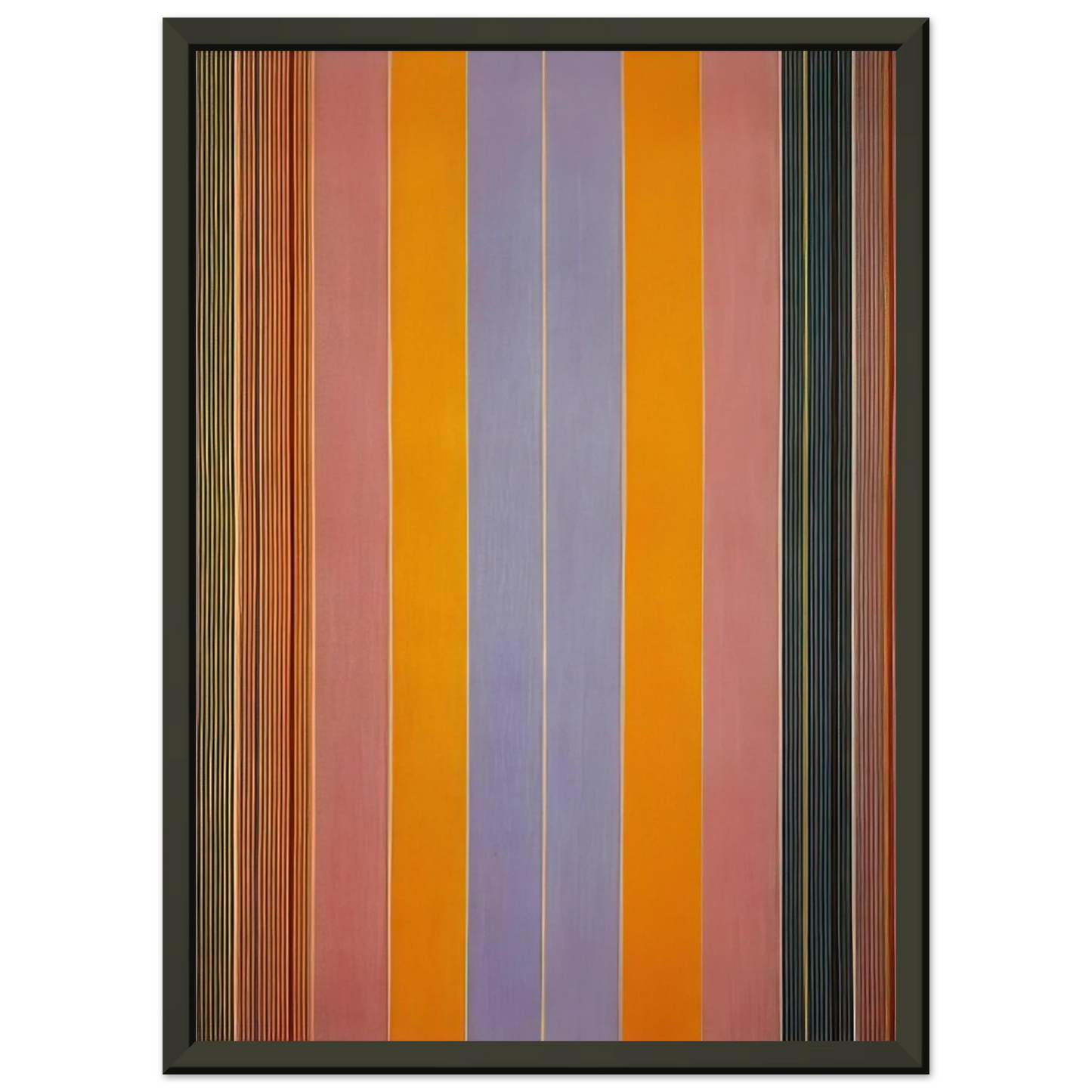Gene Davis  Blue Broad Jump  1960 Framed Art Print  - Aluminum Frame - 70x100 cm / 28x40 inches