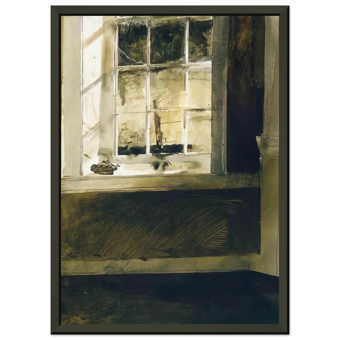 Andrew Wyeth  GROUNDHOG DAY 4 Framed Art Print  - Aluminum Frame - 60x80 cm / 24x32 inches