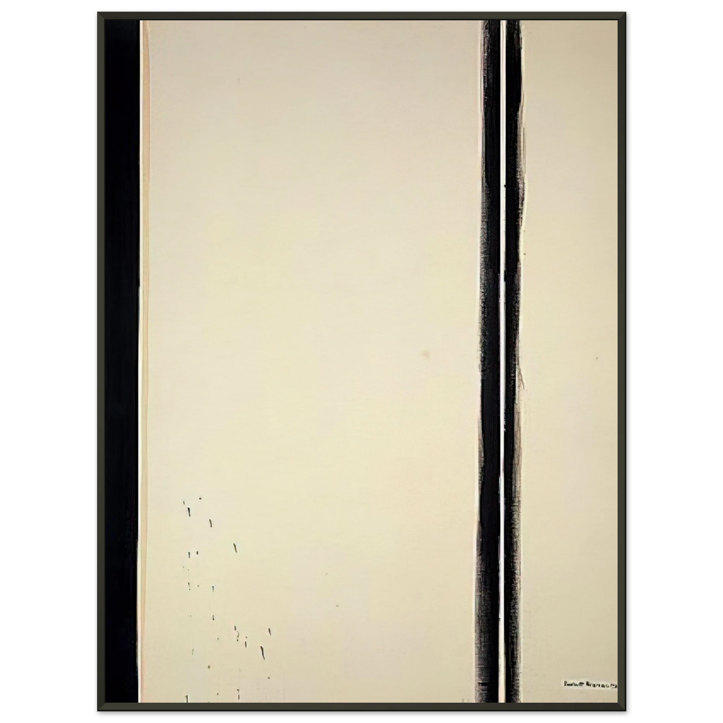 Barnett Newman  The Station of the Cross  Fourth Station Framed Art Print  - Aluminum Frame - 40x50 cm / 16x20 inches