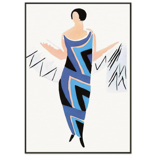 Sonia Delaunay  FASHION ILLUSTRATION 4 Framed Art Print  - Aluminum Frame - 21x29.7 cm / 8x12"