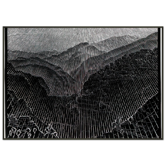 MC Escher  ROSSANO CALABRIA FEBRUARY 1931 1931 Framed Art Print  - Aluminum Frame - 21x29.7 cm / 8x12"