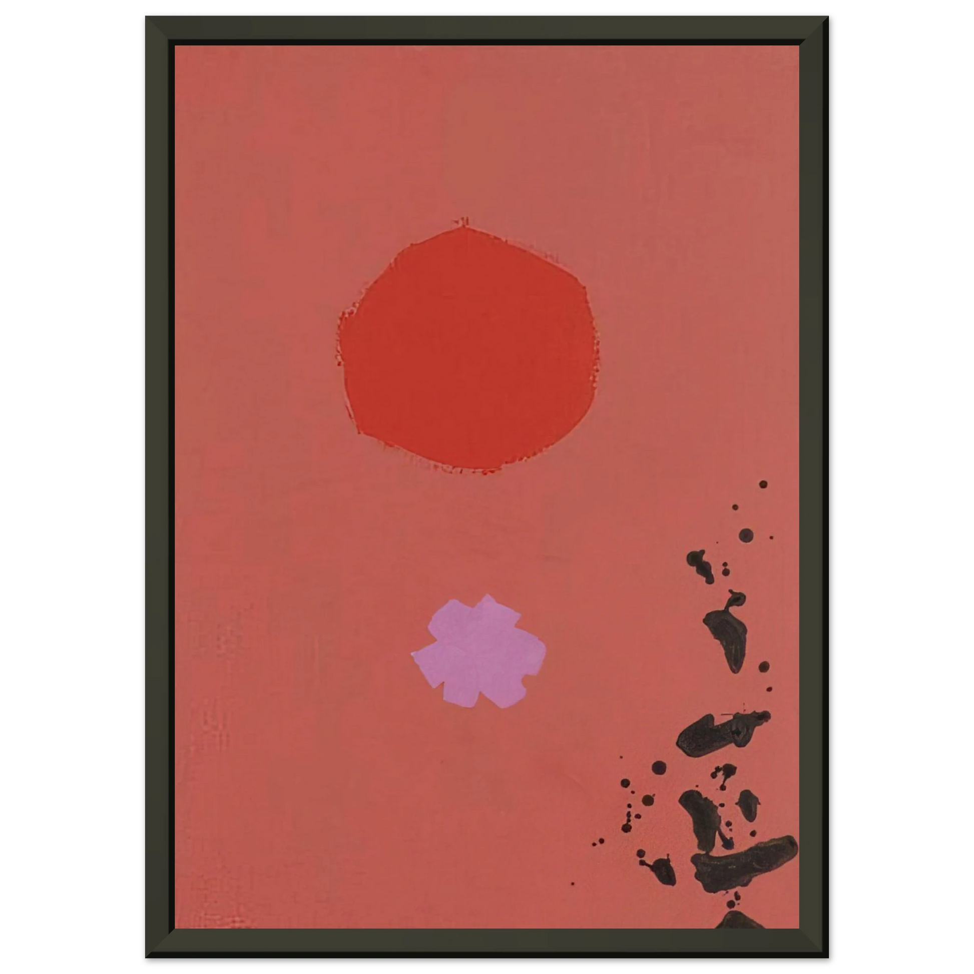 Adolph Gottlieb  Orange and Lavender No 72  1970 Framed Art Print  - Aluminum Frame - 70x100 cm / 28x40 inches