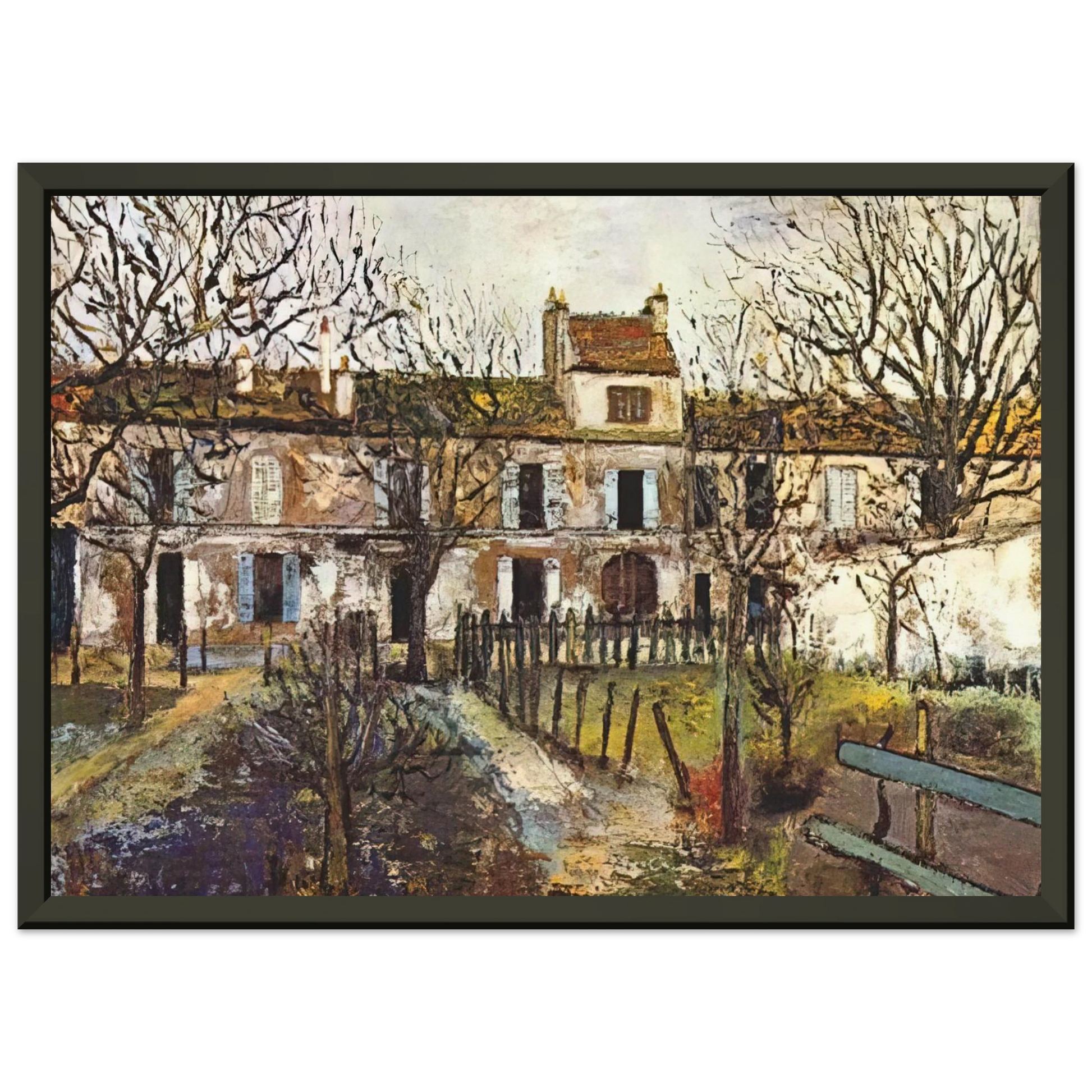 Maurice Utrillo  THE GARDEN AT MONTMAGNY Framed Art Print  - Aluminum Frame - 40x50 cm / 16x20 inches