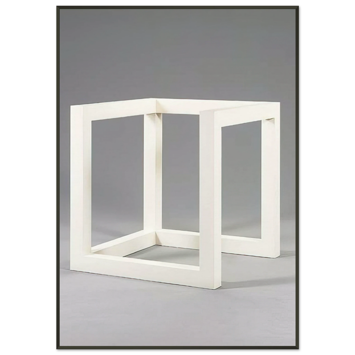 Sol LeWitt  Incomplete Cube 104 Framed Art Print  - Aluminum Frame - 21x29.7 cm / 8x12"