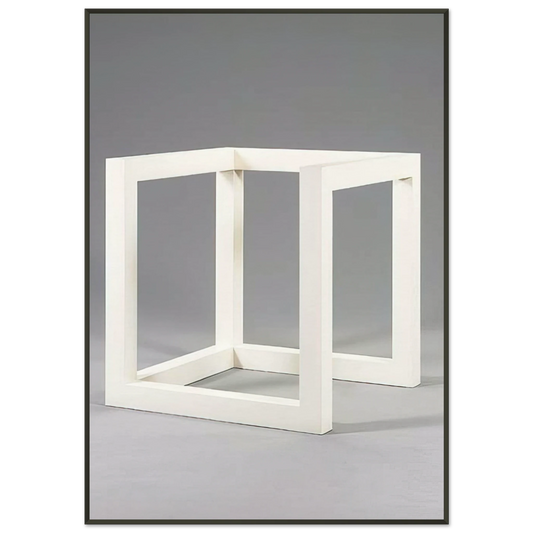 Sol LeWitt  Incomplete Cube 104 Framed Art Print  - Aluminum Frame - 21x29.7 cm / 8x12"