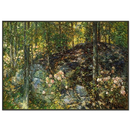 Childe Hassam  Laurel on the Ledges Framed Art Print  - Aluminum Frame - 21x29.7 cm / 8x12"
